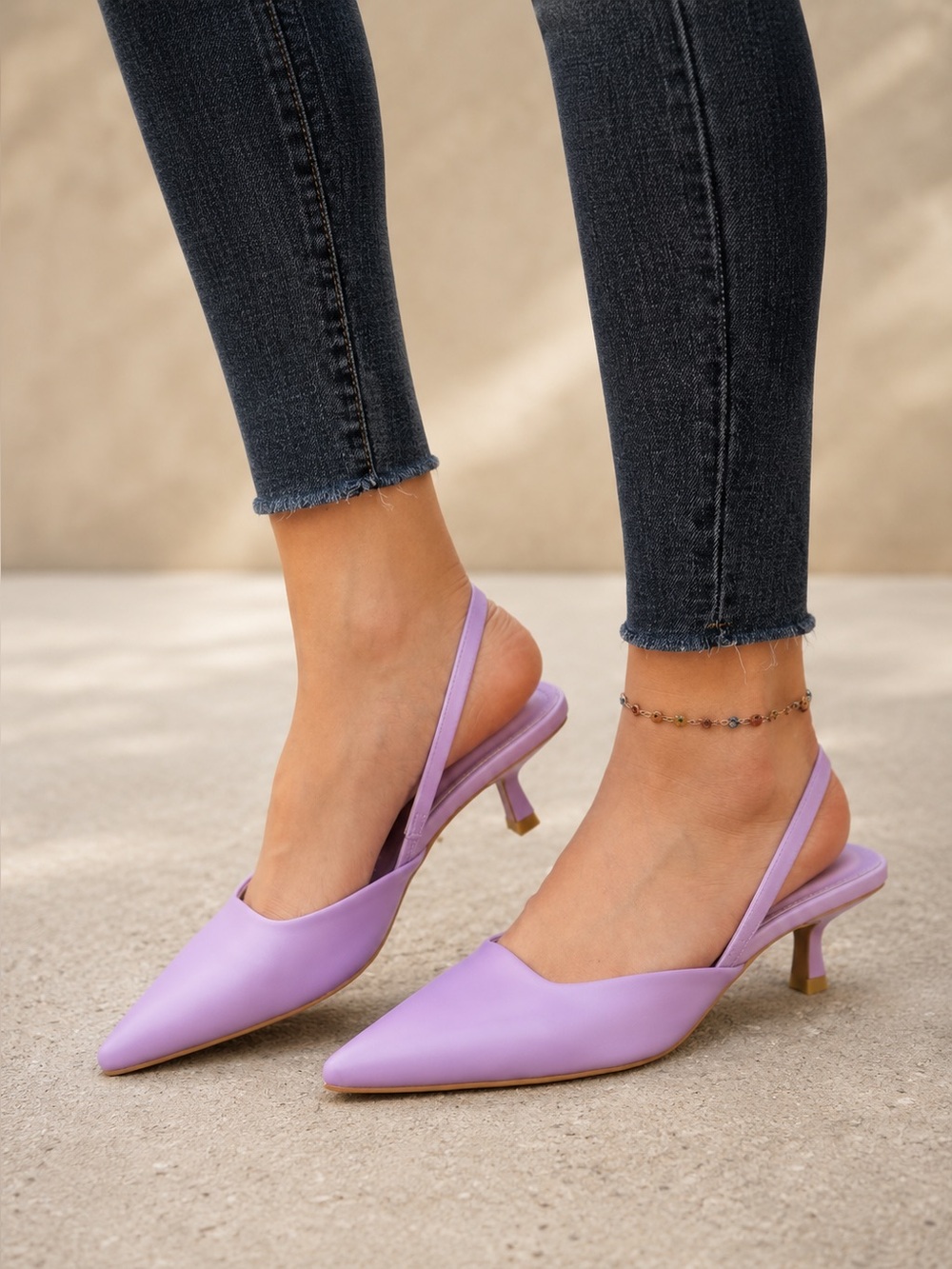 Lavender Slingback Heels size 5.5